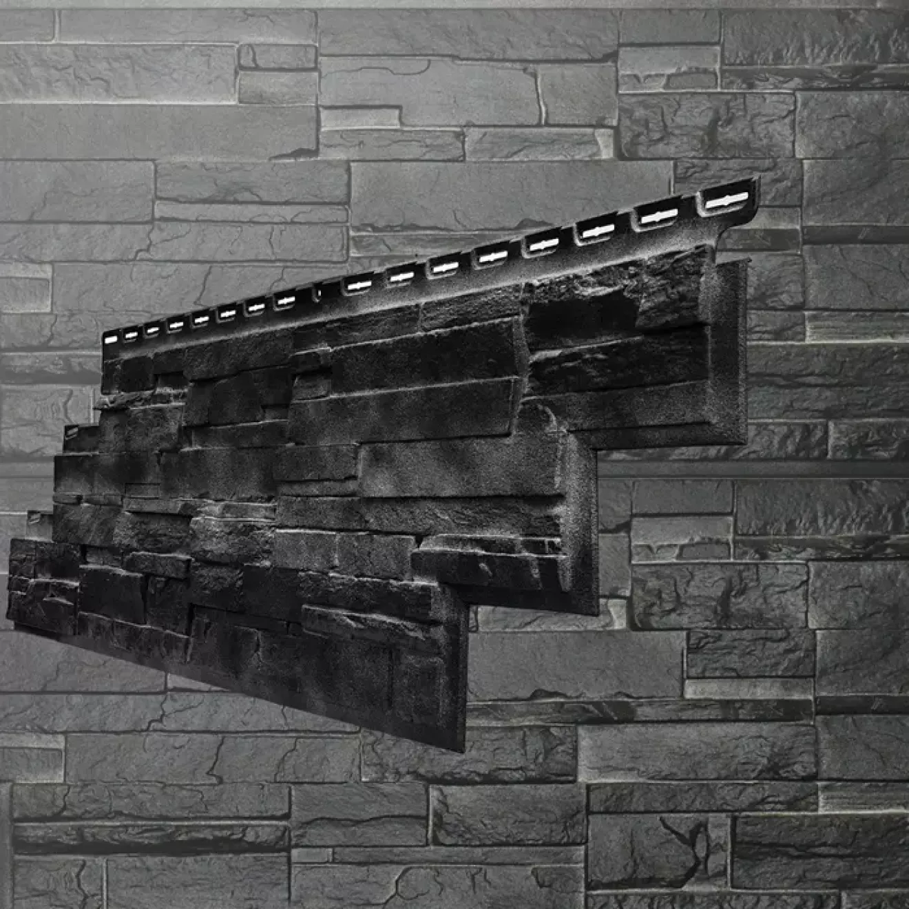 NovikStone PHC Bruchsteinfassade Shadow Gray