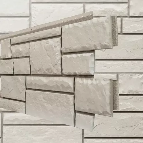 NovikStone HC Bruchsteinfassade White Blend