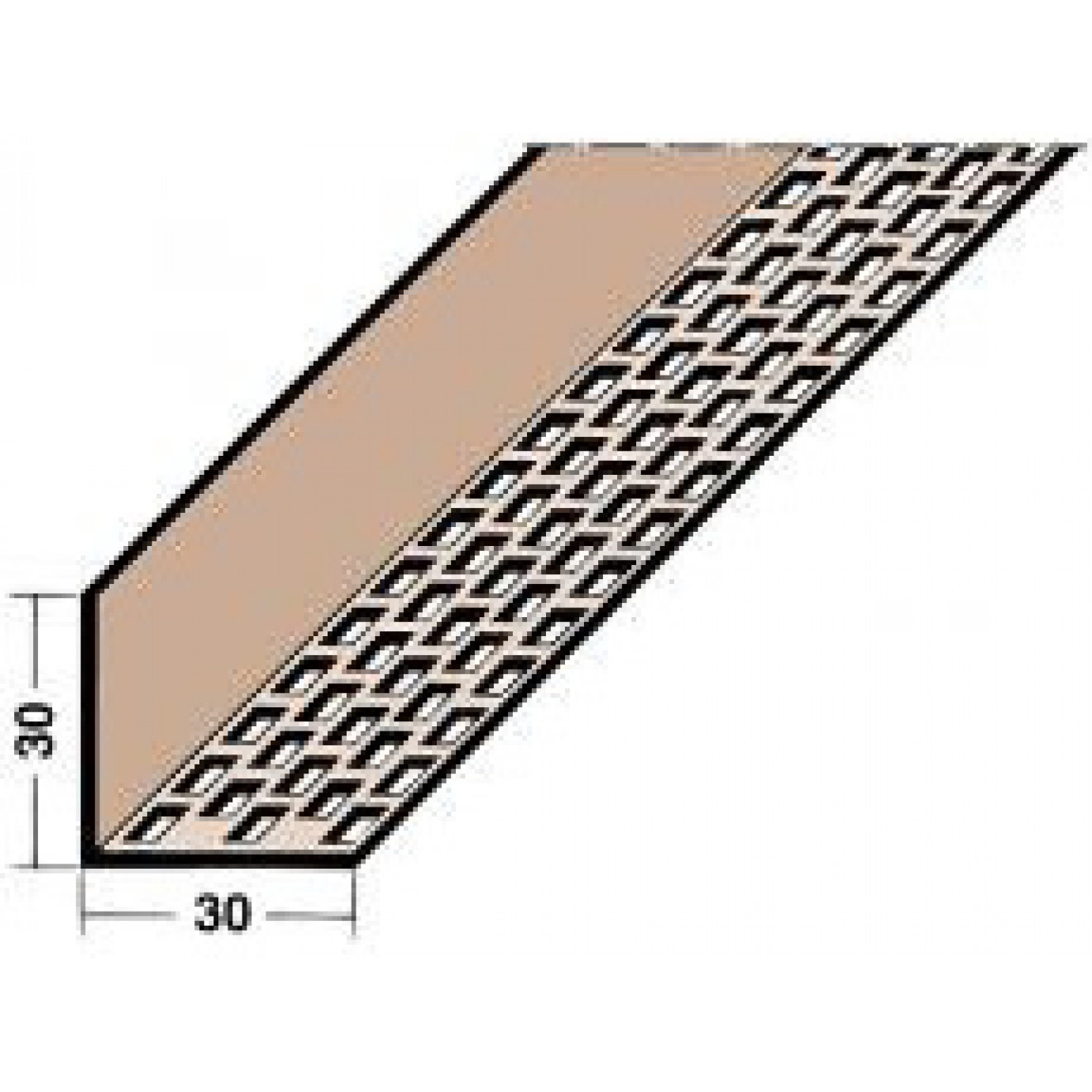 Protektor Lüftungswinkelprofil 3612 Kunststoff