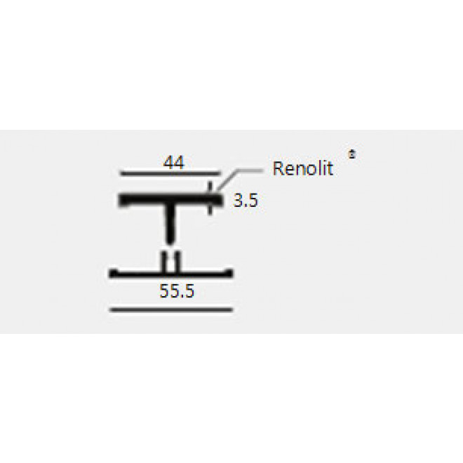 Keralit Basis Verbindungsprofil 2805 (Unterteil) - Aluminium
