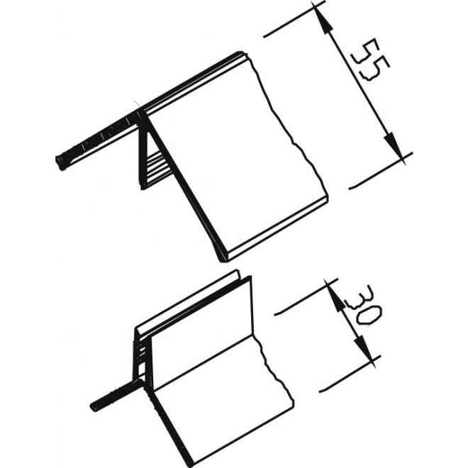 vinyTop Außeneckprofil 2-teilig