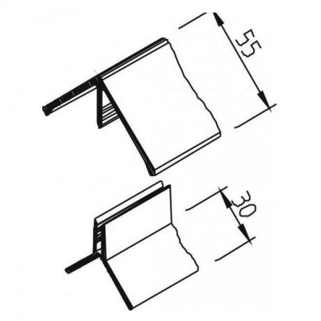 vinyTec Außeneckprofil 2-teilig - weiß