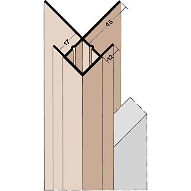 Protektor Außeneckprofil 3555 Kunststoff 3m