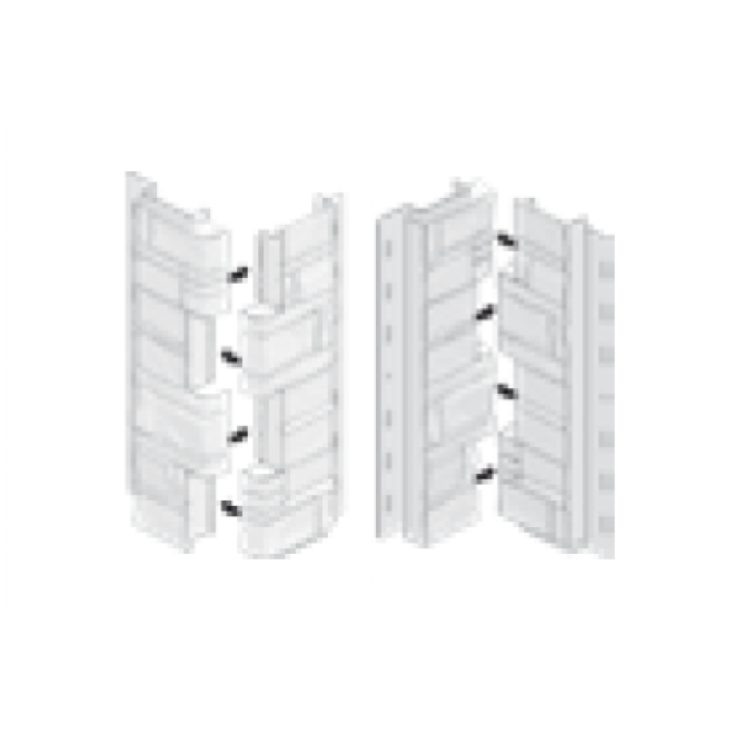 DS Schichtsteinfassade Eckelement 2-teilig