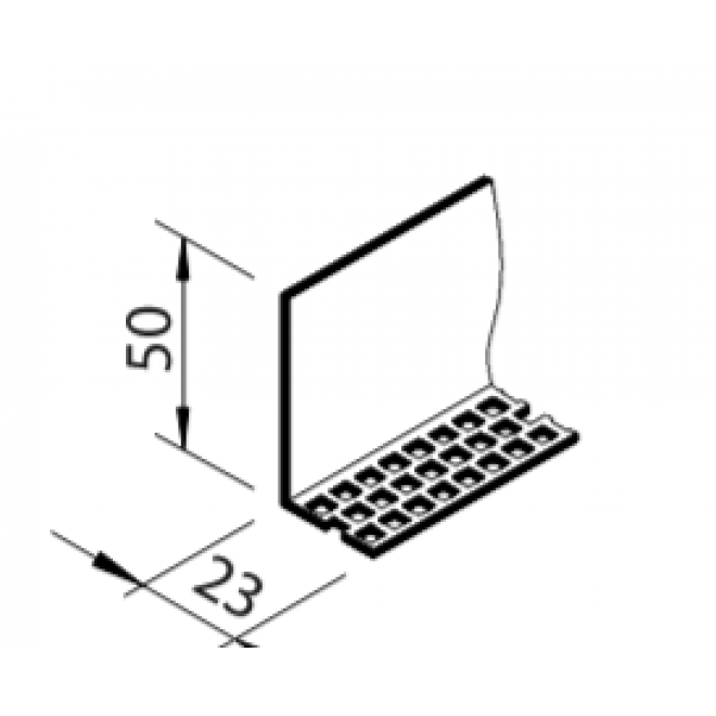 vinyTec Lüftungsprofil 23/50 - weiß