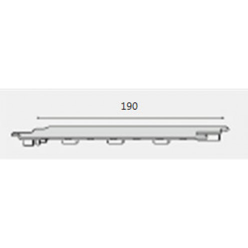 Keralit Endkappe links 2884 inkl. Kupplung für Fassadenprofil 2819