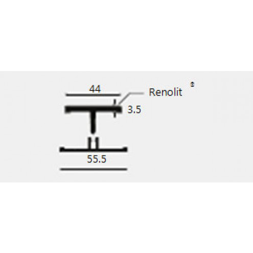 Keralit Verbindungsprofil 2804 1-teilig (Oberteil)