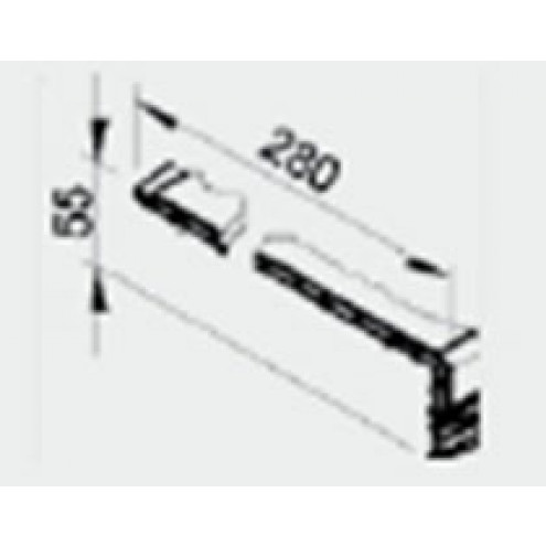 vinyCom Laibungsprofil 280 x 55 mm weiss