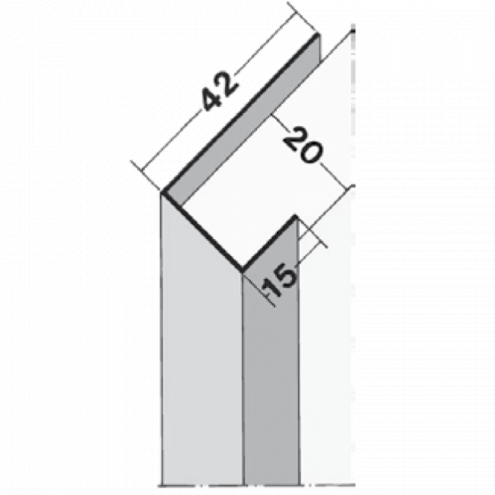 Protektor Abschlußprofil 3502 Kunststoff