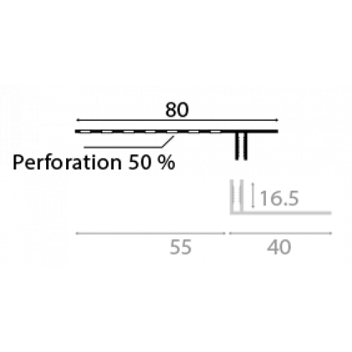 Lüftungsprofil PVC 0617